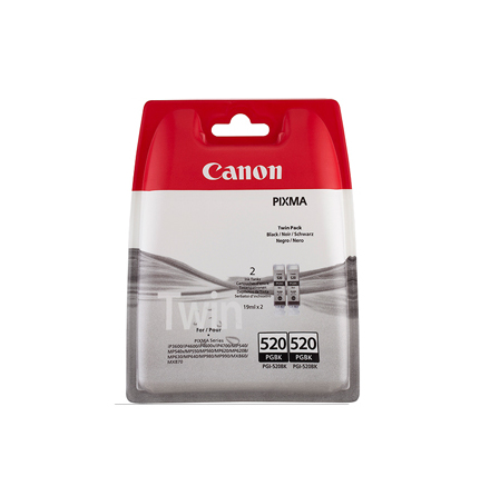 PGI-520 black ink tank twin-pack
