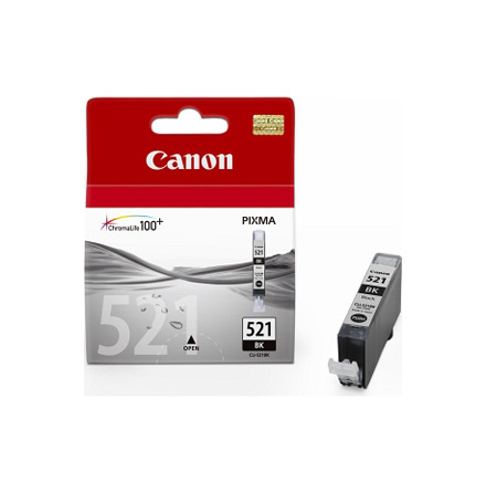 CLI-521BK black ink cartridge, blistered