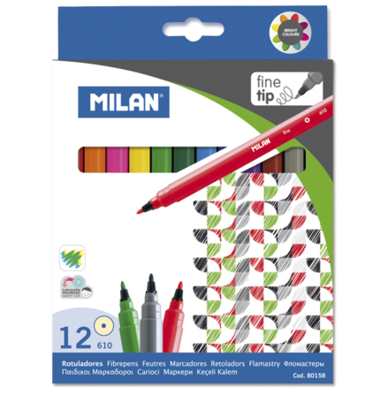 Fiberspetspenna 12/etui