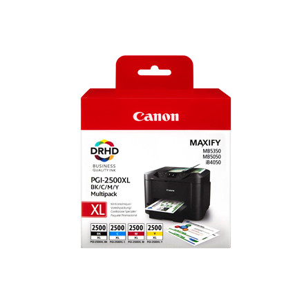 PGI-2500XL BK/C/M/Y ink cart. value pack blister