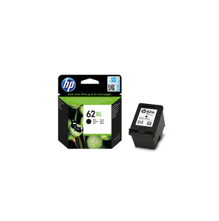 HP 62 XL black ink cartridge, blistered