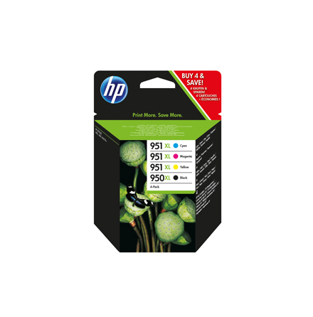 HP 950 XL black/951 XL ink 4-pack