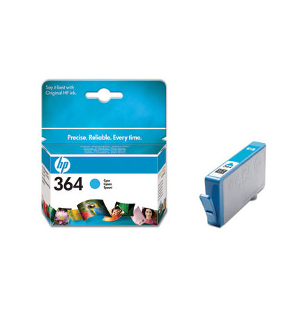 HP 364 cyan ink cartridge, blistered