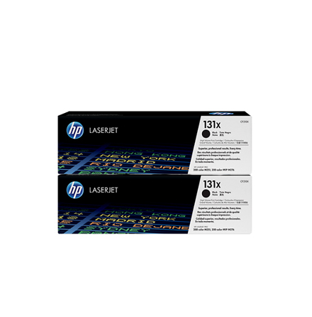 Color LaserJet 131X 2-pack black toner