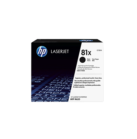 LaserJet 81X toner cartridge