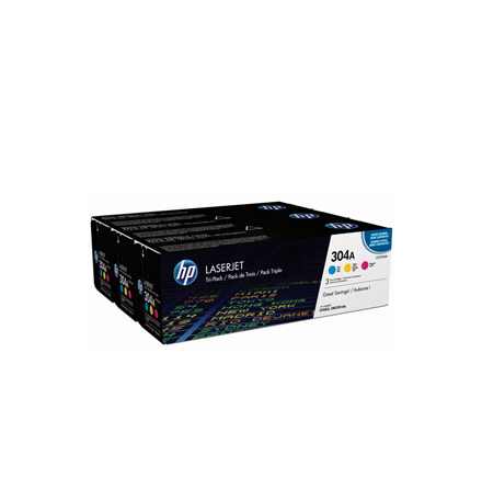 Color LaserJet 304A c/y/m tri-pack