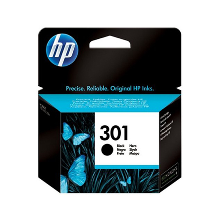 HP 301 black ink cartridge, blistered