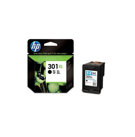 HP 301 XL black ink cartridge, blistered