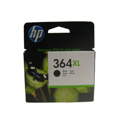 HP 364 XL black ink cartridge, blistered