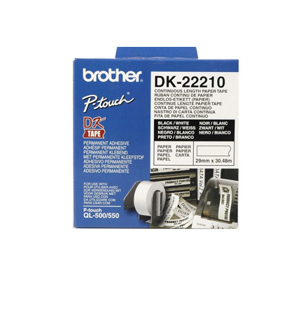 Brother labels 29mmx30,48m white paper