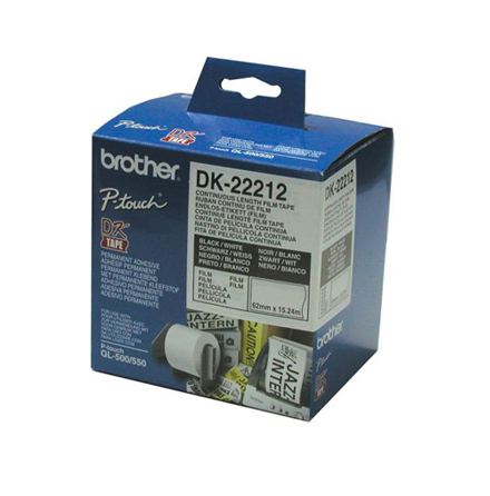 Brother labels 62mmx15,24m white film