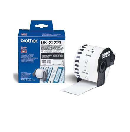 Brother labels 50mmx30,48m white paper