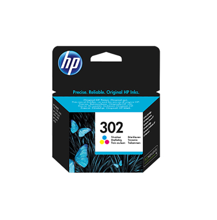 HP 302 color ink cartridge, blistered