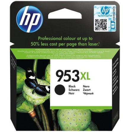 HP 953XL black ink cartridge, blistered