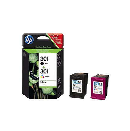 HP 301 black & color ink (sampack)