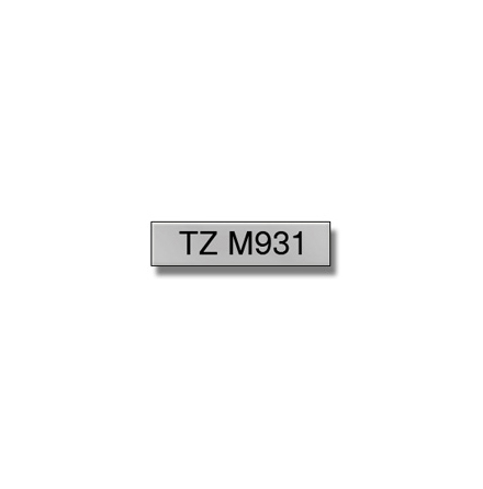 TZe tape 12mmx8m black/silver mat