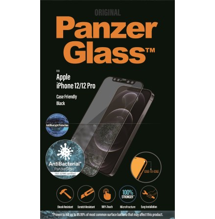 PanzerGlass iPhone 12/12 Pro (CF) Anti-Bluelight (AB), Black