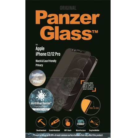 PanzerGlass iPhone 12/12 Pro (CF) CamSlider Privacy (AB), Bl