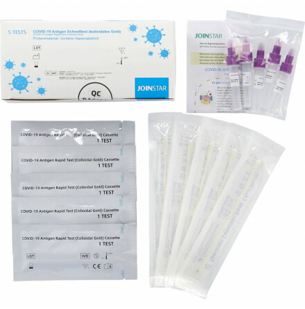 JOINSTAR Antigen-Sjlvtest CE-Certifierad  Corona | 5 st frpackning