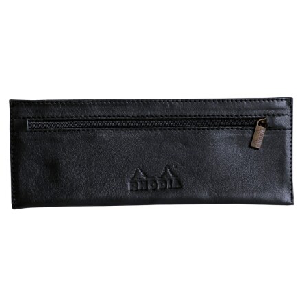 Rhodia flat pencilcase leather black