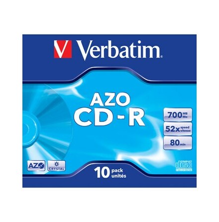 CD-R AZO, 52X, Crystal (10)