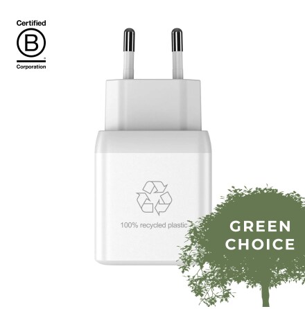 UPSTRM CIRKULR 35W Dual USB-C GaN Charger, White