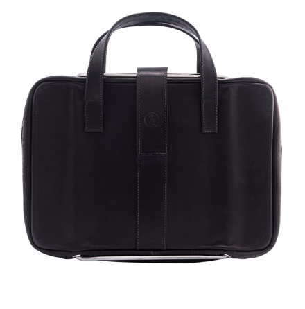 R-Go Viva 15.6'' Laptop bag Full Grain Leather, Black