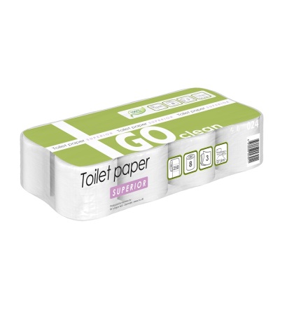 Toalettpapper GOclean Soft 3-lager 64rl EU Ecolabel
