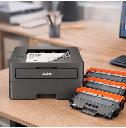 Brother HL-L2400DW skrivare + 3 st Kompatibla tonerkassetter RBTN2510XL 3000 sidor