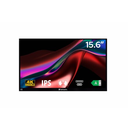 VERBATIM 15.6'' Portable Touch Monitor 4K UHD Metal