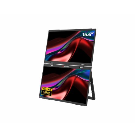 VERBATIM 15.6'' Dual Portable Monitor Full HD 1080p