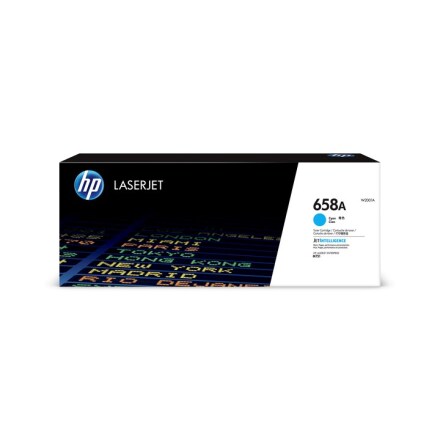 Color LaserJet 658A Cyan LaserJet Toner Cartridge 6K