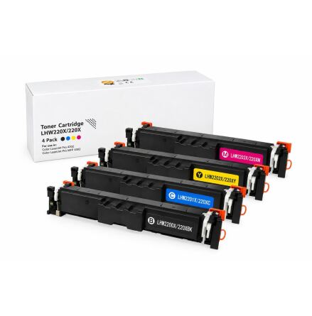 Kompatibelt 4-pack toner som ers�tter HP 220X - serien � 4 f�rger