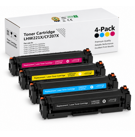 Kompatibelt 4-pack toner som ers�tter HP 207X-serien � 4 f�rger