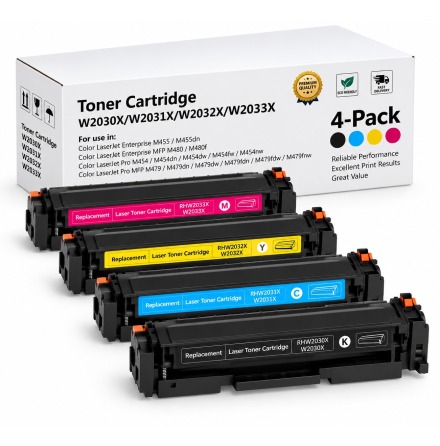 Kompatibelt 4-pack toner som ers�tter HP 415X-serien � 4 f�rger