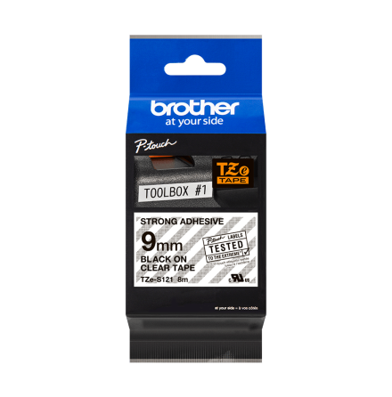 TZeS tape 9mmx8m strong black/clear
