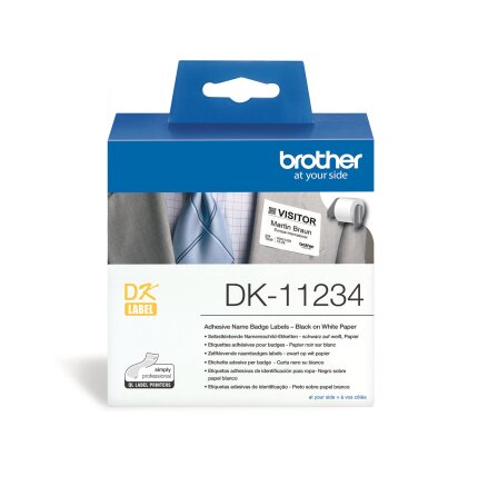 Pre-cut visitor badge for clothing 86x60 mm