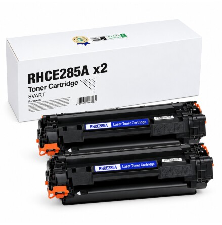 2-pack kompatibel toner RHCE285A som ers�tter HP CE285A (85A) � svart, 2 x 1600 sidor
