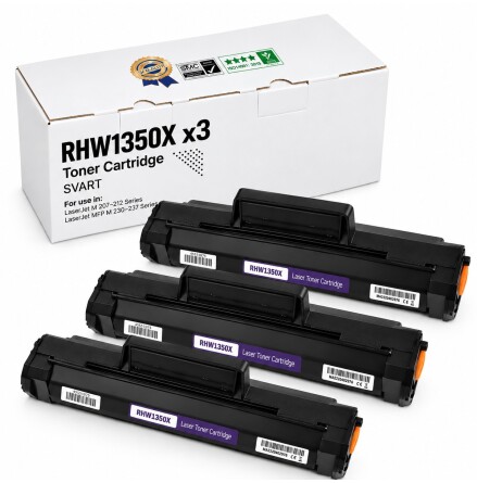 3-pack kompatibel toner RHW1350X som ers�tter HP W1350X � svart, 3 x 2400 sidor