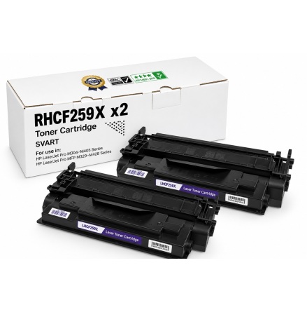 2-pack kompatibel toner RHCF259X som ers�tter HP CF259X � svart, 2 x 10000 sidor