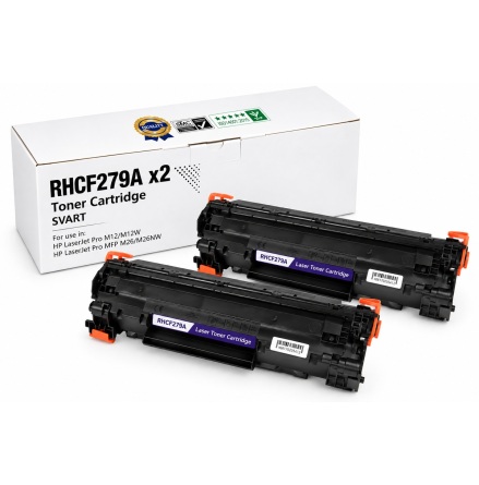 2-pack kompatibel toner RHCF279A som ers�tter HP CF279A (79A) � svart, 2 000 sidor