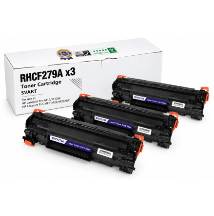 3-pack kompatibel toner RHCF279A som ers�tter HP CF279A (79A) � svart, 3 000 sidor