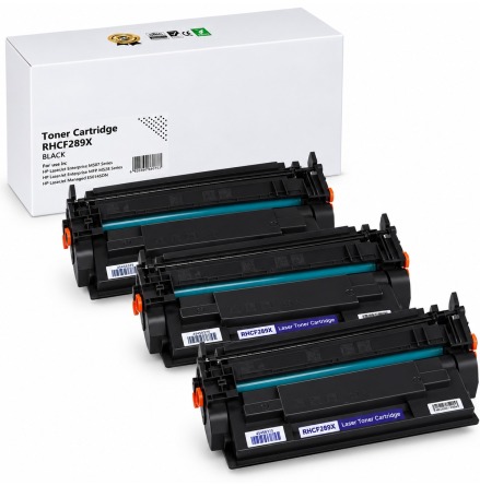3-pack kompatibel toner RHCF289X som ers�tter HP CF289X � svart, 3 x 10000 sidor