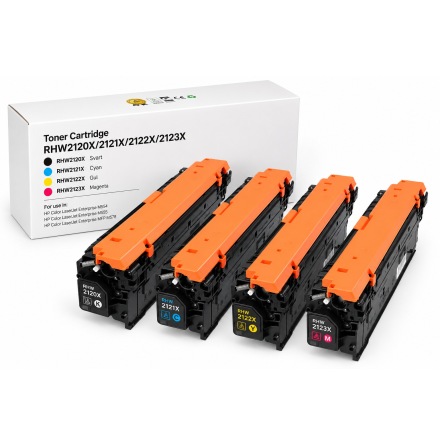 Kompatibla tonerkassetter RHW2124X som ers�tter HP W2120X / W2121X / W2122X / W2123X � 4 f�rger