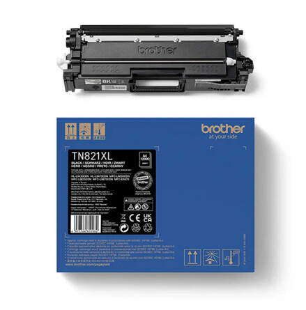 TN821XLBK Black high yield toner cartridge 12000k