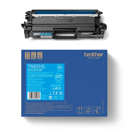 TN821XLC Cyan high yield toner cartridge 9000k