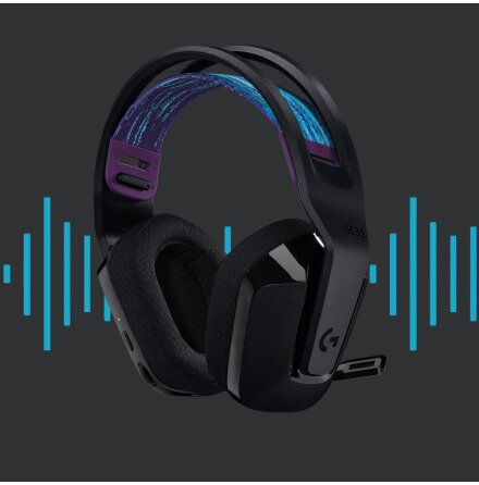 G535 LIGHTSPEED Wireless Gaming Headset, Black