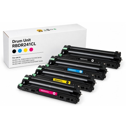 Kompatibelt 4-pack trumenheter RBDR241CL som ers�tter Brother DR241CL � BK/C/Y/M, 15 000 sidor