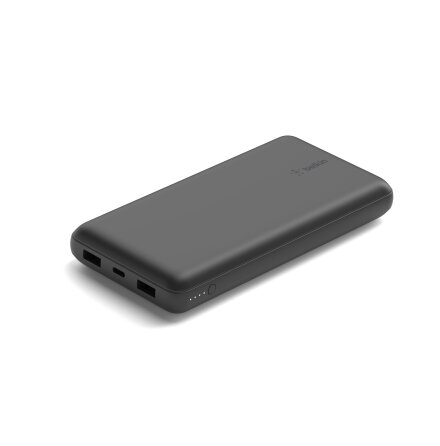 20K Power Bank, USB-A & C 15W, Black