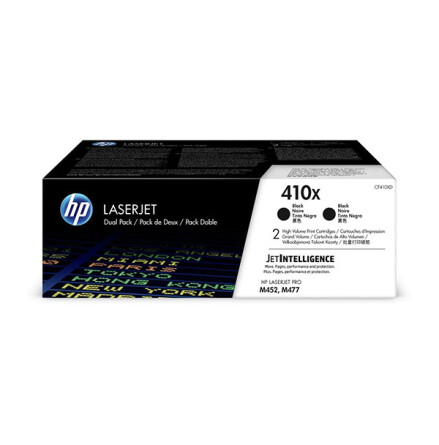 Color LaserJet 410X black toner dualpack